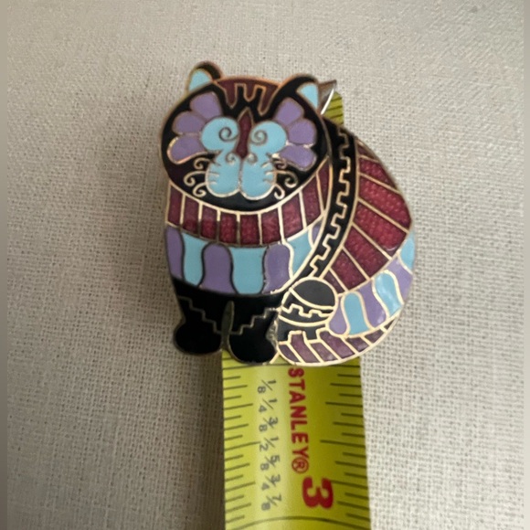 Barbara Lavallee @Artique LTD,  enamel Kitty Cat Pin Brooch - Picture 7 of 9